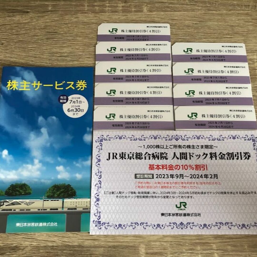 【最新】JR東日本 株主優待割引券９枚（4割引） 有効期限2024年6月30日