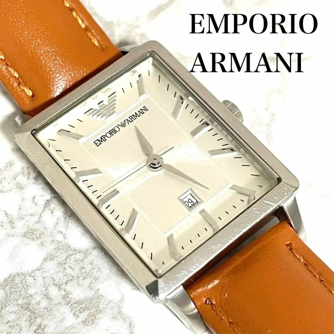 エンポリオアルマーニ　レクタンギュラー　デイト　腕時計　メンズ　レディース