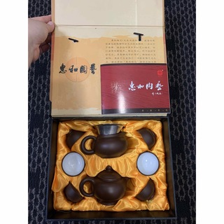 【新品未使用】中国茶器セット 湯呑み6個 急須2個 本格茶入れ 箱あり可能(食器)