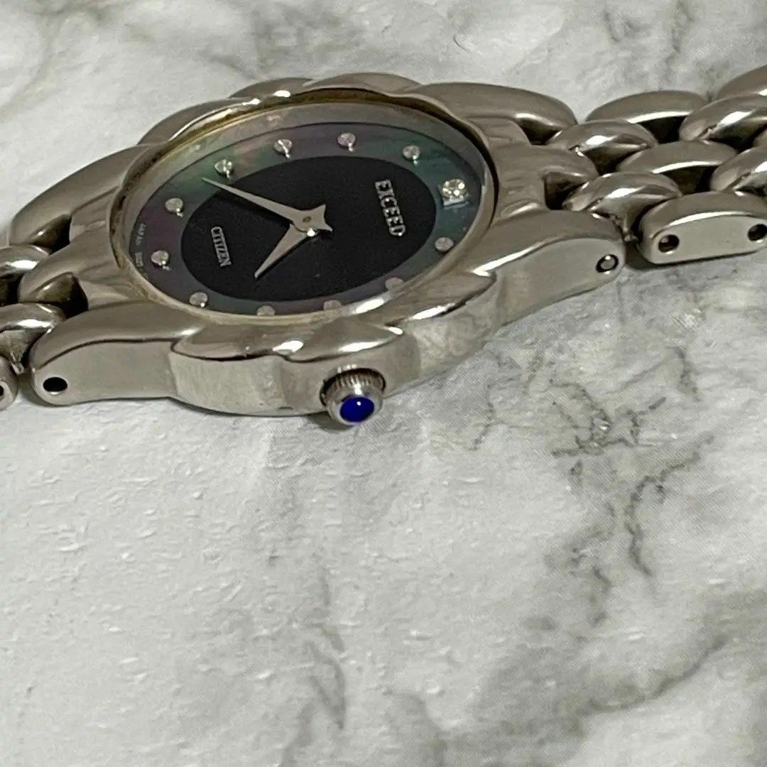 稼動品 CITIZEN エクシード シェル文字盤 ドレスウォッチ 腕時計 2針-