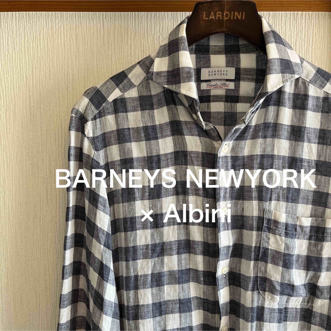 BARNEYS NEW YORK イタリア製リネンシャツ - シャツ