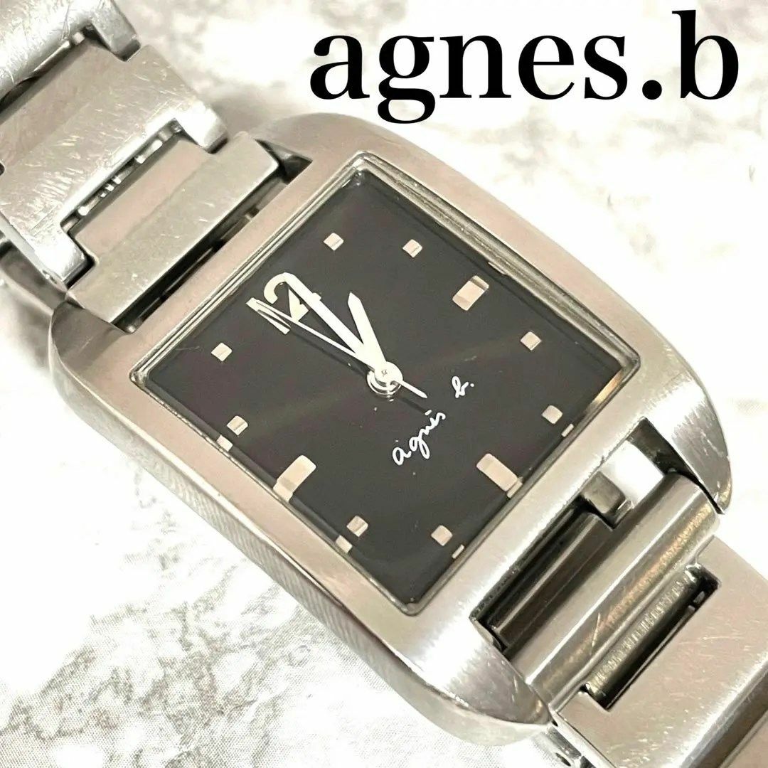 稼動品　agnes.b アニエスベー　腕時計　文字盤黒