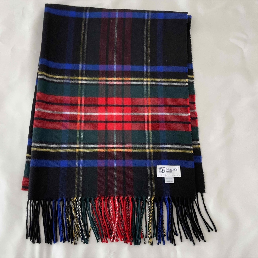 送料無料☆ジョンストンズ カシミア 100% ストール☆ブラックスチュアート-