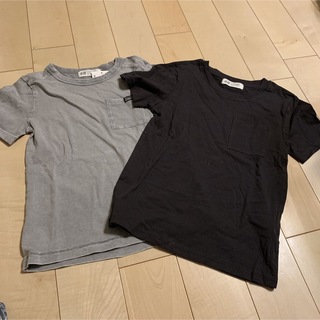 エイチアンドエム(H&M)の新品　H&M Tシャツ2枚セット　グレー　チャコール　110(Tシャツ/カットソー)
