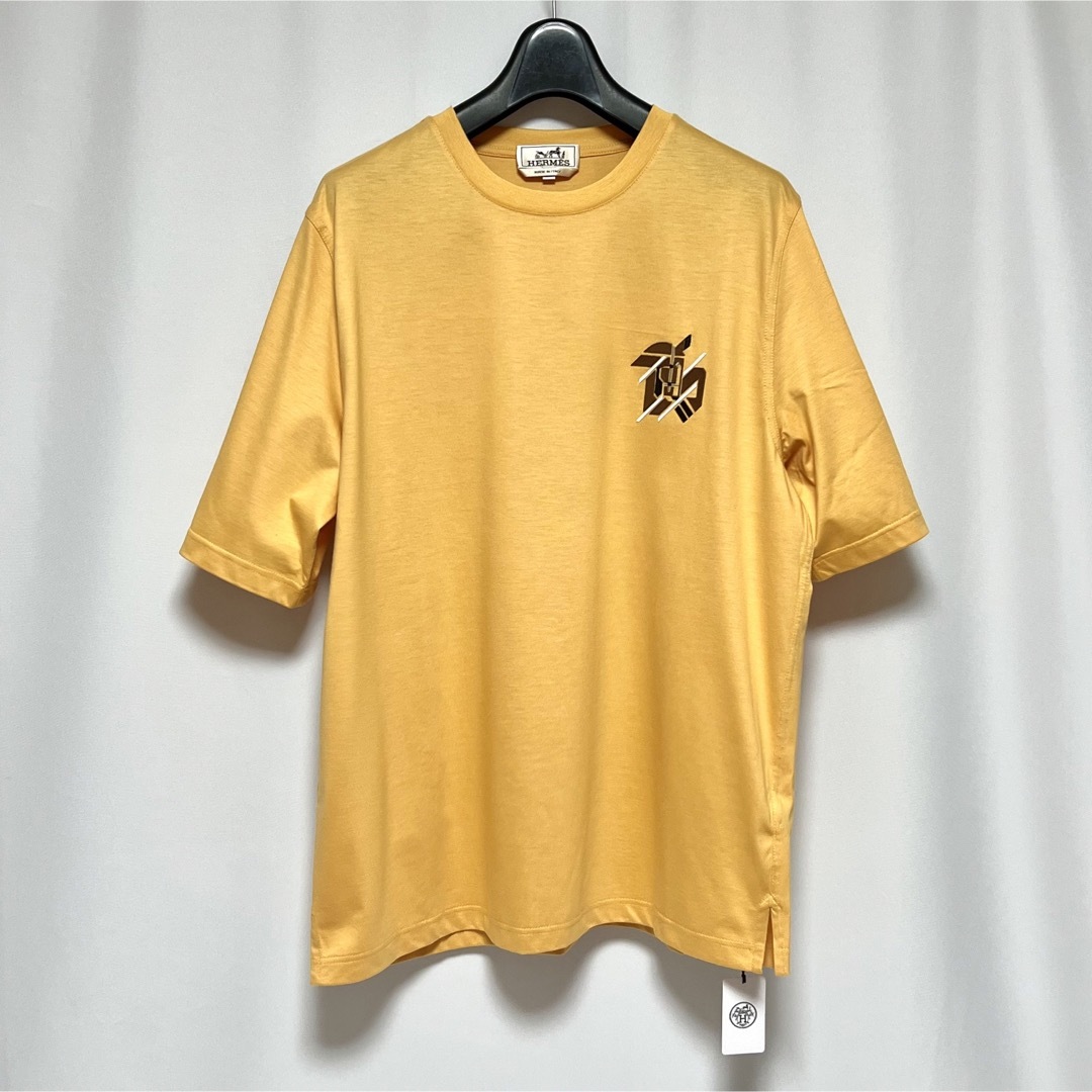 HERMES エルメス ミニレザーパッチ Tシャツ 半袖 トップス L