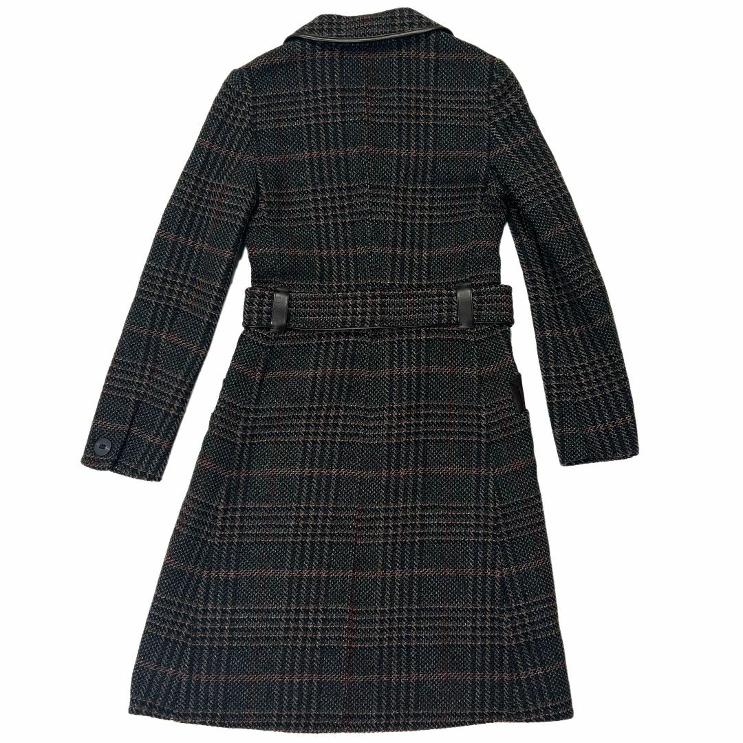 PRADA プラダ コート アンゴラ チェック レディース 40 M-www