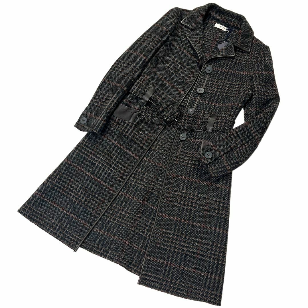 PRADA プラダ コート アンゴラ チェック レディース 40 M-www