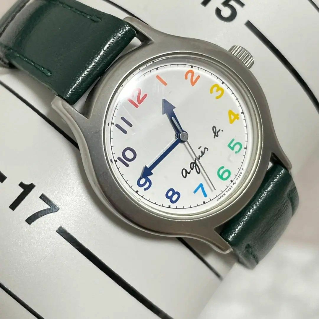 agnes b.(アニエスベー)の稼動品　agnes.b アニエスベー　文字盤マルチカラー　腕時計 レディースのファッション小物(腕時計)の商品写真