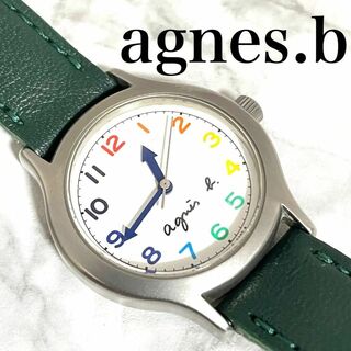 アニエスベー(agnes b.)の稼動品　agnes.b アニエスベー　文字盤マルチカラー　腕時計(腕時計)