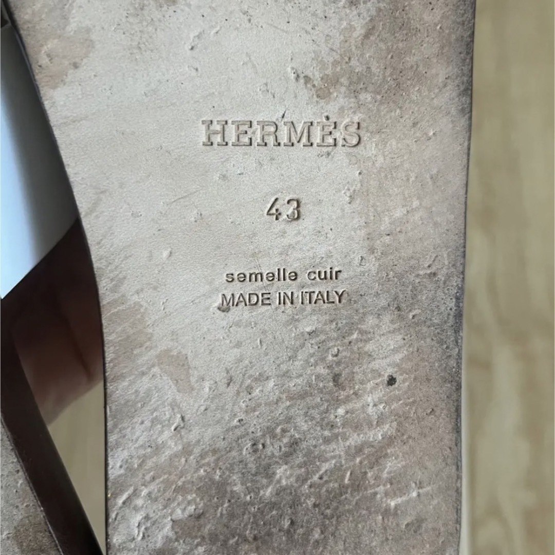 Hermes - 美品 HERMES エルメス メンズサンダル イズミール カーフ 43