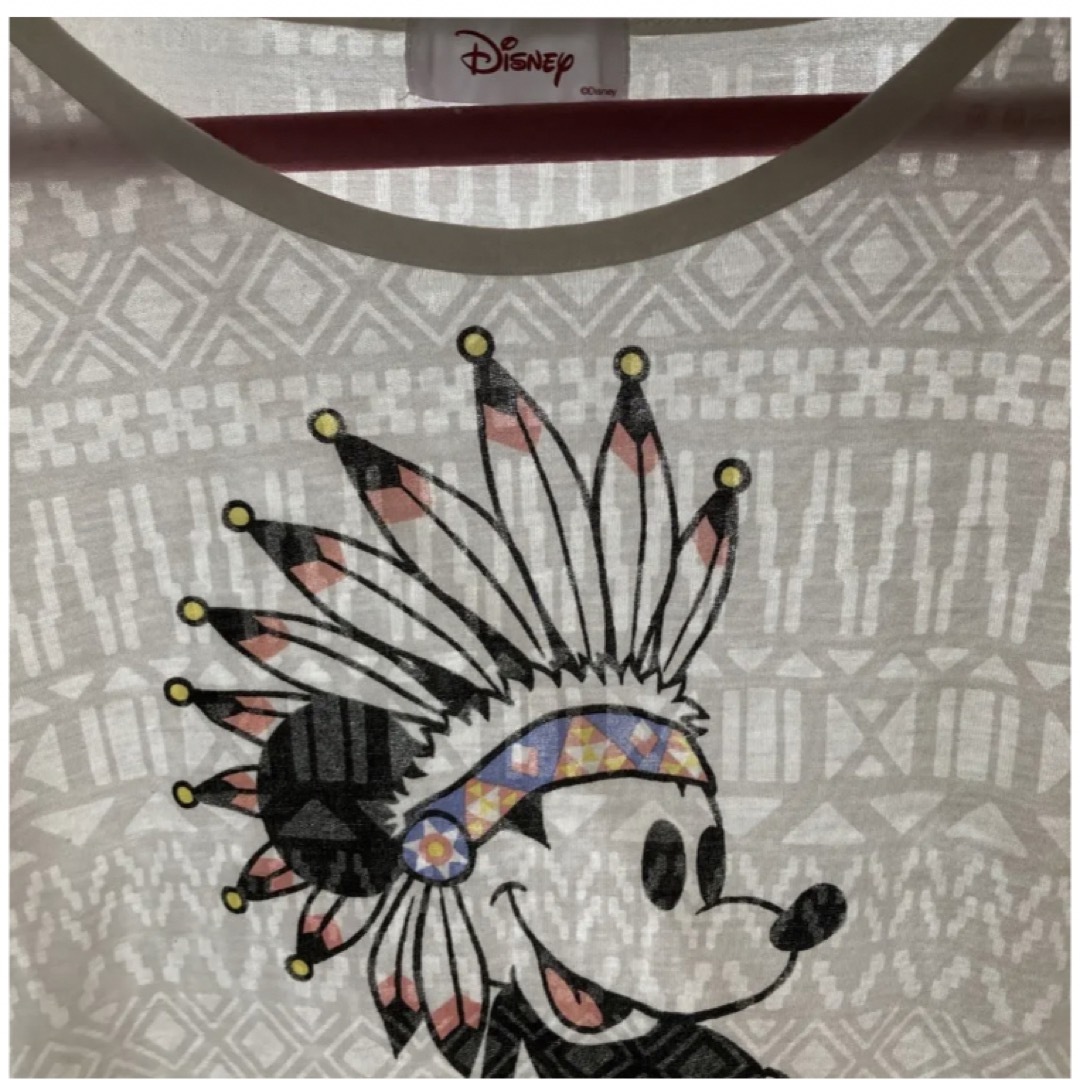 Disney(ディズニー)の★Disney★ディズニー ミッキー インディアン Tシャツ ゆるT シャツ 白 レディースのトップス(Tシャツ(半袖/袖なし))の商品写真