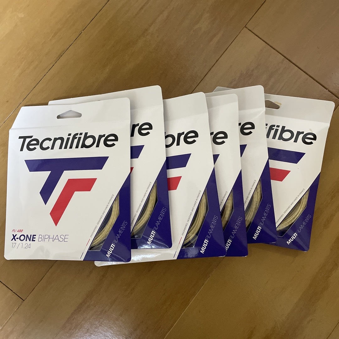 Tecnifibre(テクニファイバー)のテクニファイバー X-ONE BIPHASE 1.24mm  5張りセット スポーツ/アウトドアのテニス(その他)の商品写真