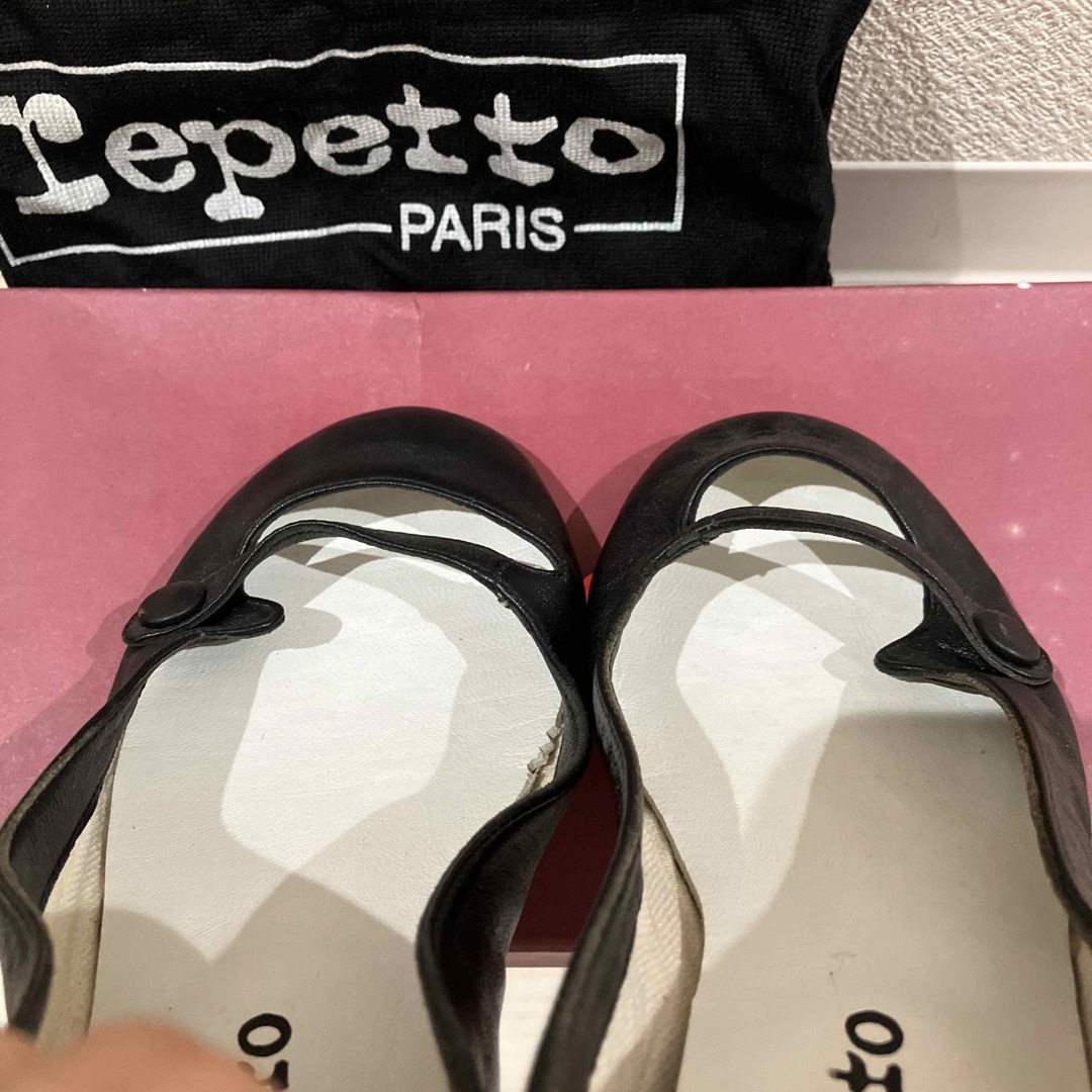 repetto(レペット)の新品試着のみ レア レペット  黒 37.5 ストラップ  レディースの靴/シューズ(バレエシューズ)の商品写真