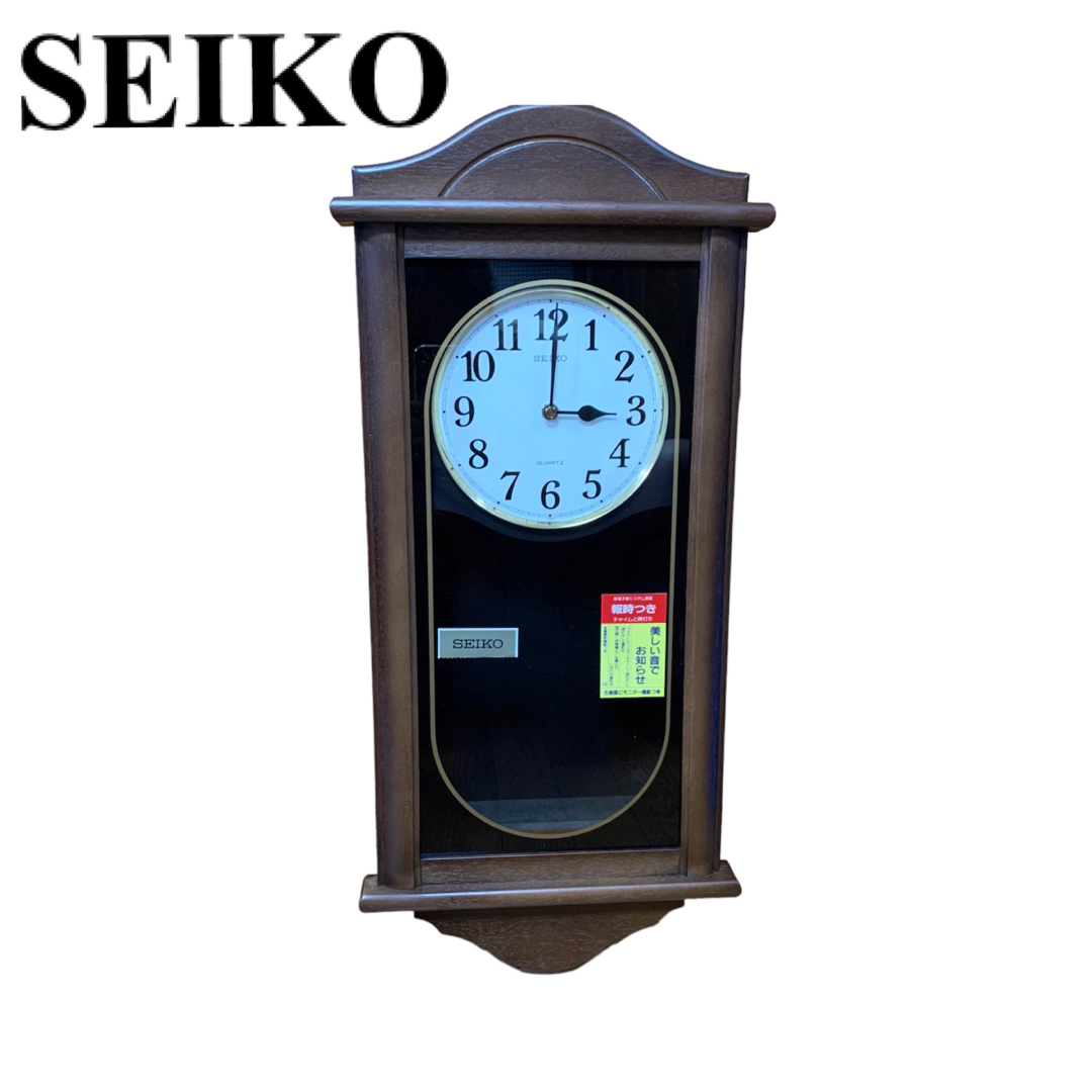 SEIKO セイコー　振り子　掛け時計　柱時計　RQ304B 新品未使用 訳ありのサムネイル