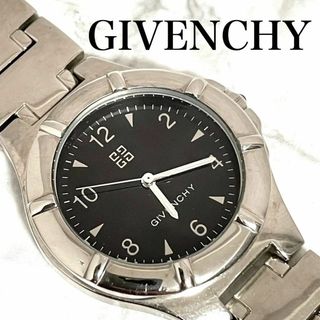 ジバンシィ(GIVENCHY)の稼動品　GIVENCHY ジバンシー　ロゴ　腕時計　黒文字盤(腕時計(アナログ))