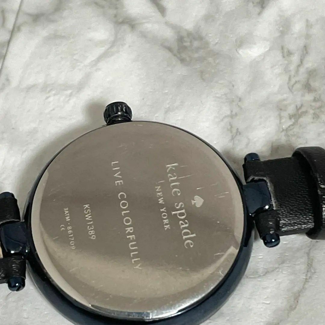 稼動品　Kate spade ケイトスペード　シェル文字盤　ネイビー　腕時計 2
