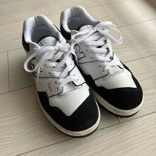 ニューバランス(New Balance)のnewbalanceBB 550NCA ホワイトレザー/ブラックスエード (スニーカー)