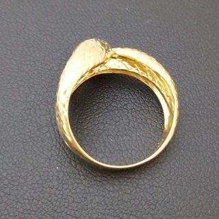 K18♦️ルビー付き✨蛇リング✨size9 シンプル◇金✨ヘビリング✨の