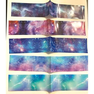 ネイル【宇宙柄】転写ホイル５枚セット（ネイルフィルム　転写シート）(デコパーツ)