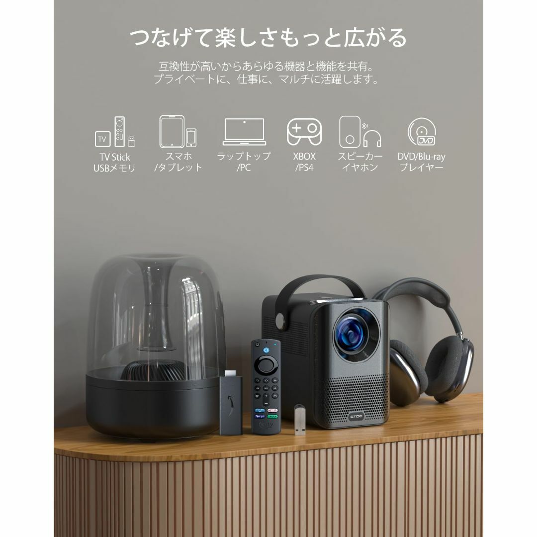 ETOE プロジェクター小型 Android TV 10.0 Netflix搭載の通販 by