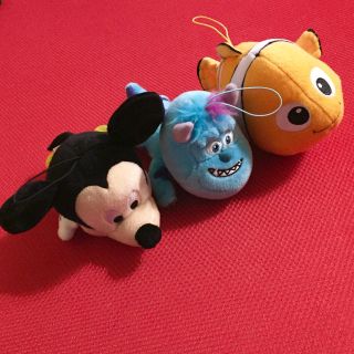 ディズニー(Disney)のディズニー ピクサー ミッキー サリー ニモ マスコットキーホルダー(キャラクターグッズ)