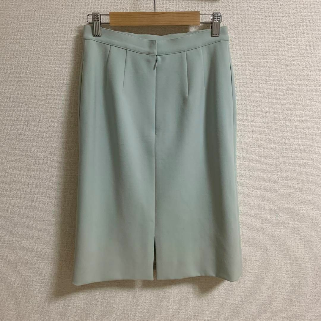 FOXEY スカート　膝丈　グリーン系　上品　日本製　シンプル 1