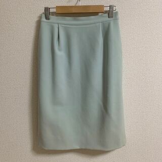 FOXEY スカート 膝丈 グリーン系 上品 日本製 シンプル-
