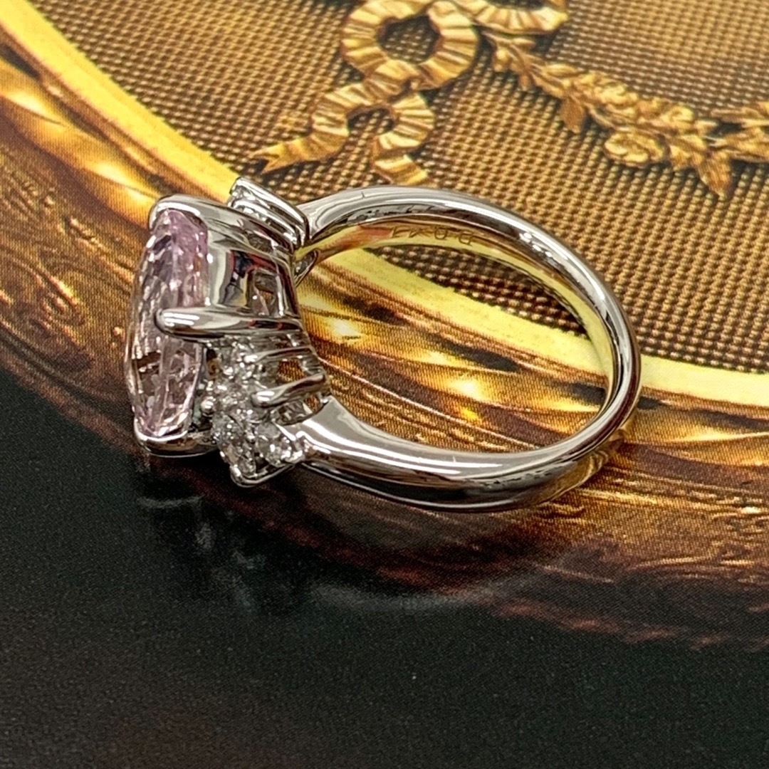 Pt900 モルガナイト　4.73 ダイヤモンド　0.41 リング　指輪 4