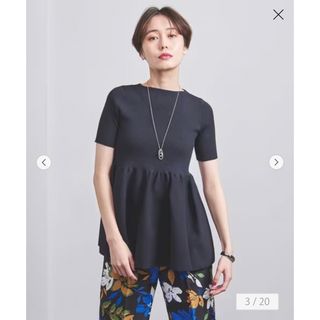 ユナイテッドアローズ(UNITED ARROWS)の美品♡UNITED ARROWSペプラムショートスリーブニット(ニット/セーター)