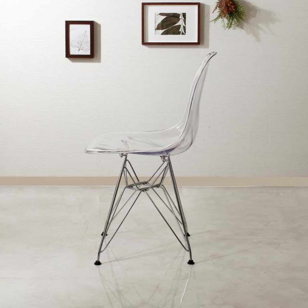 未使用 EAMES shell chair Clear DSR イームズ リプロ 1