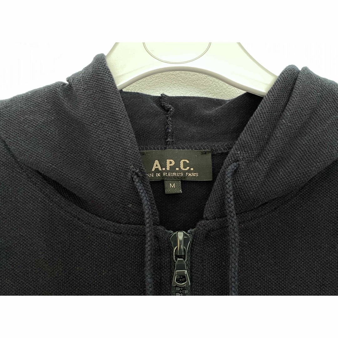 A.P.C(アーペーセー)のA.P.C パーカー ネイビー　綿100%  薄手　涼しい　M レディースのトップス(パーカー)の商品写真