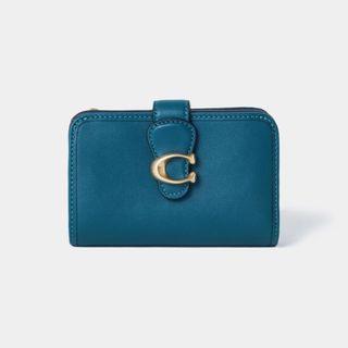 COACH コーチ　コインケース 小銭入れ財布　ディープターコイズ　濃い水色