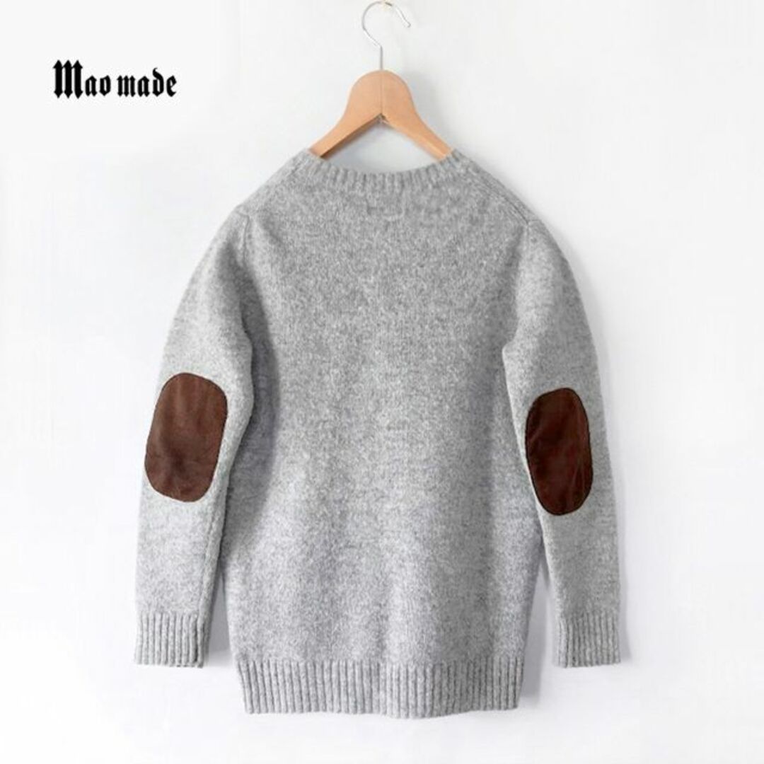 45rpm - mao made✨マオメイド エルボーパッチ 起毛加工 クルーニット