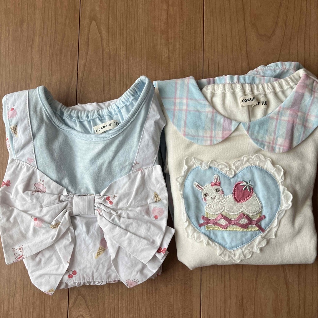 coeur a coeur(クーラクール)のゆーき様専用⭐︎クーラクール2点セット100cm キッズ/ベビー/マタニティのキッズ服女の子用(90cm~)(Tシャツ/カットソー)の商品写真