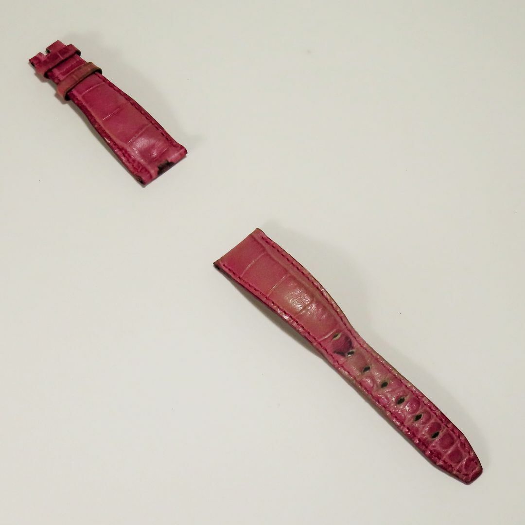 GaGa MILANO(ガガミラノ)の中古 ガガミラノ ナポレオーネ用 純正腕時計レザーバンド ピンク レディースのファッション小物(腕時計)の商品写真