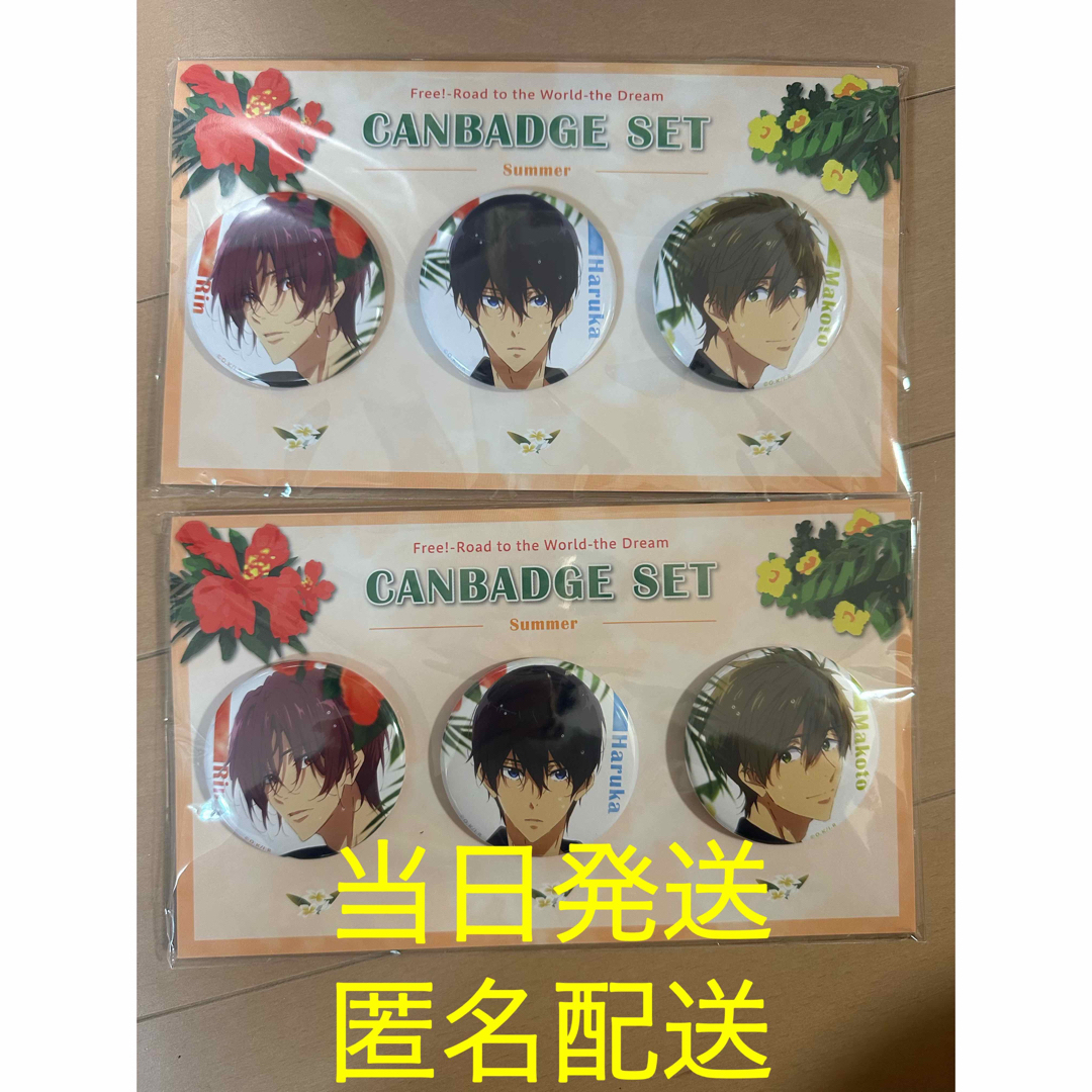 free! 缶バッジセットSummer京都アニメーション 松岡凛 七瀬遙 橘真琴