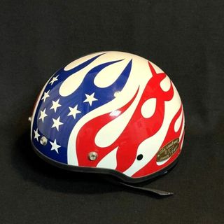 エージーブイ(AGV)の超希少 agv アメリカンフラッグ ビンテージ ハーフヘルメット イタリア製 L(ヘルメット/シールド)