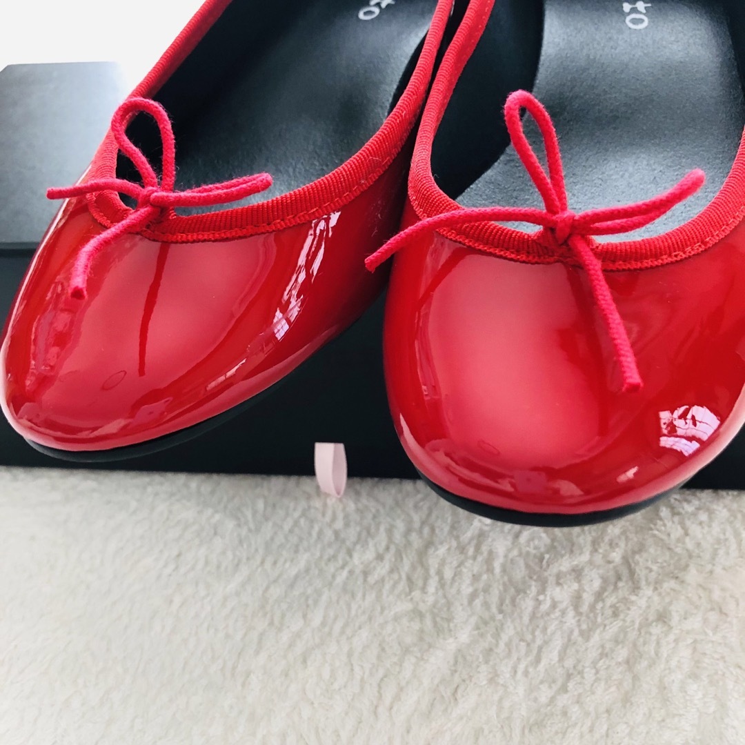 【正規品/美品(1回のみ使用)】repetto(エナメル赤)バレリーナ 4