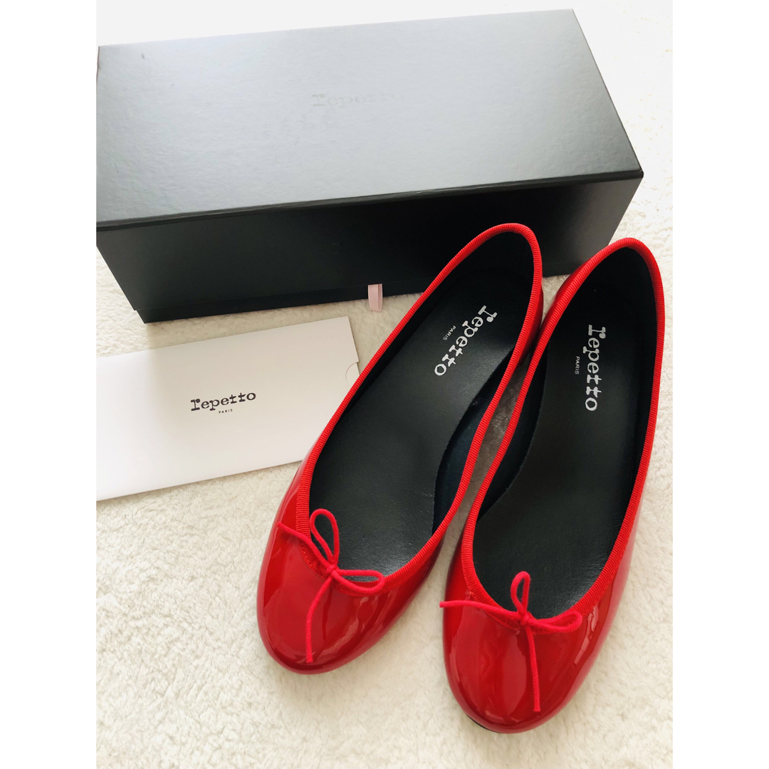 【正規品/美品(1回のみ使用)】repetto(エナメル赤)バレリーナ | フリマアプリ ラクマ