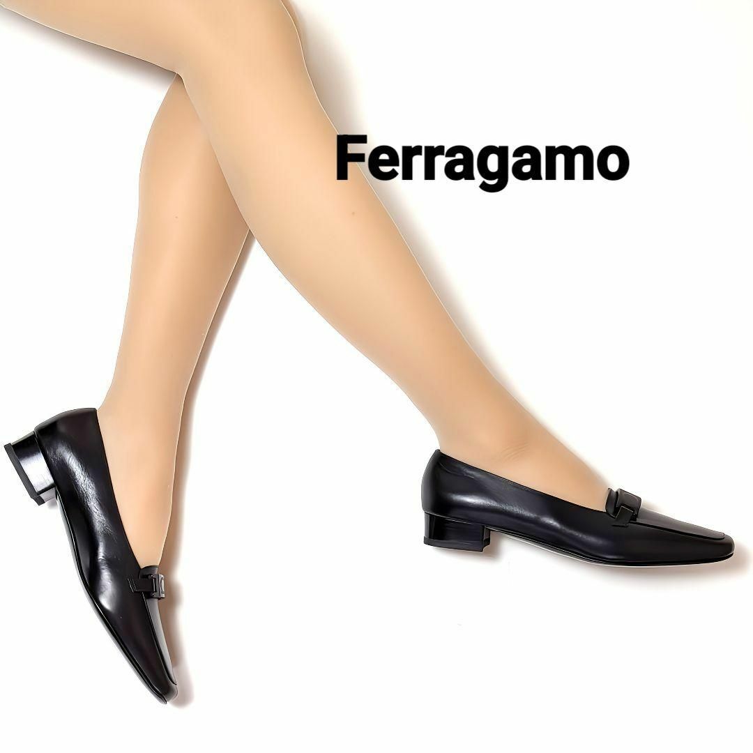 未使用さん♥フェラガモFerragamo ガンチーニパンプス7.5D