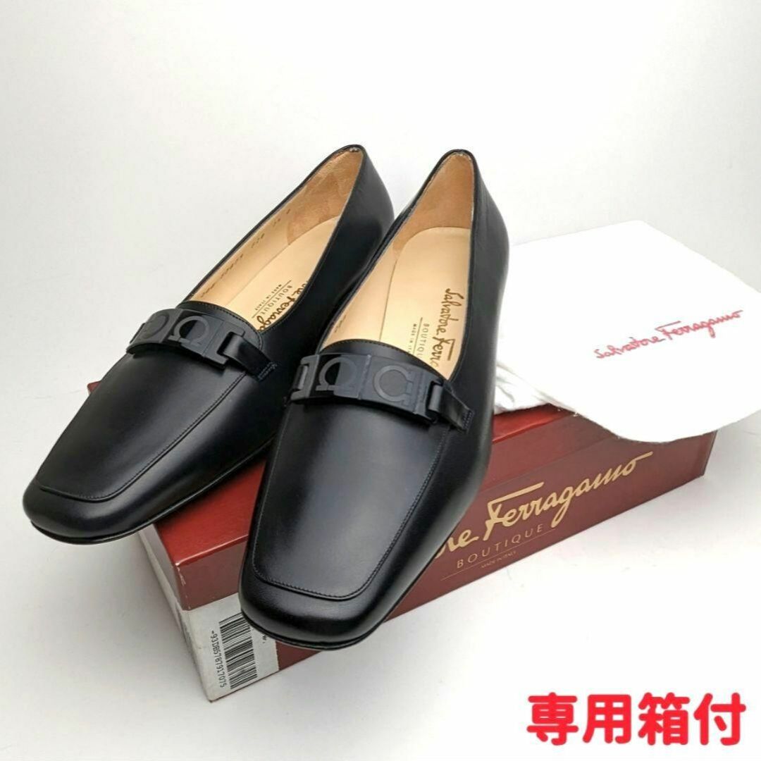 極美品✨SalvatoreFerragamoリボンパンプス 8C 24.5〜25