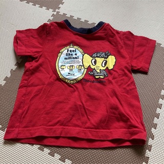 ムージョンジョン(mou jon jon)のムージョンジョン　赤　ゾウ　Tシャツ  100  双子　年子(Tシャツ/カットソー)