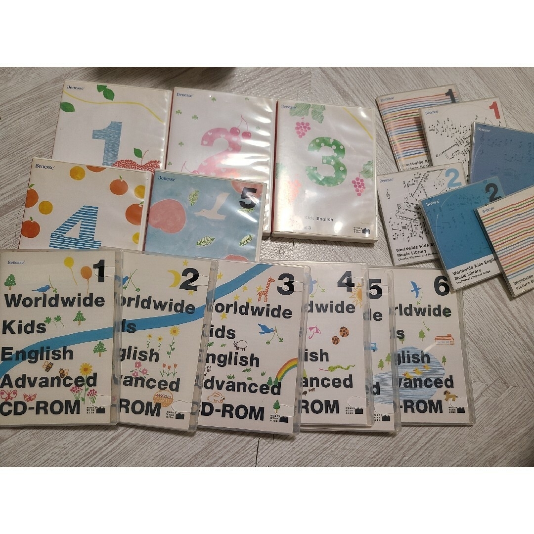 Benesse - ワールドワイドキッズ DVD CD18枚 CD-ROM6枚 ガイド