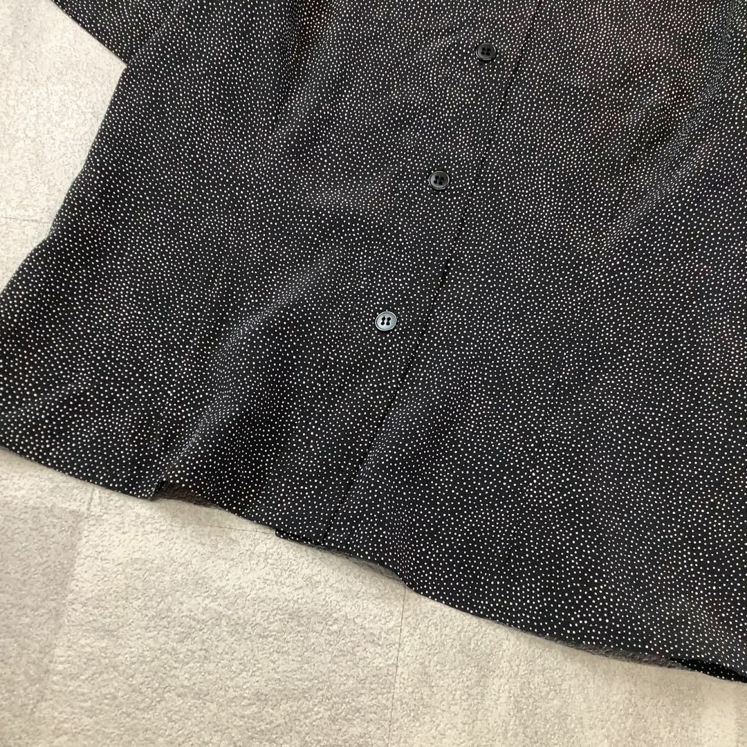 agnes b.(アニエスベー)のagnes b. ドット 柄 シャツ 半袖 日本製 ブラック レディースのトップス(シャツ/ブラウス(半袖/袖なし))の商品写真