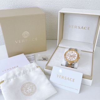 ヴェルサーチ VERSACE VERQ Vレース クロノグラフ クォーツ メンズ 良品 箱・保証書付き_767333