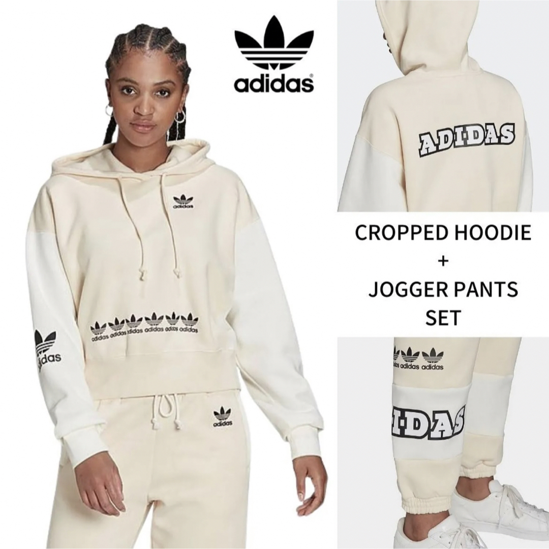 adidas originals クロップドトップス＆パンツセットアップ