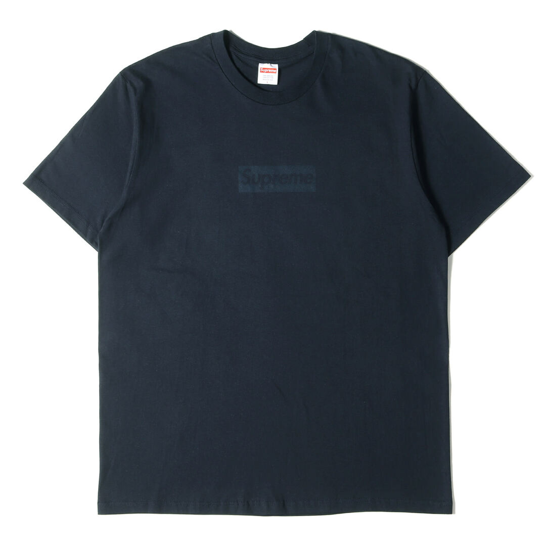 Supreme シュプリーム Tシャツ サイズ:L 23SS トーナルボックスロゴ クルーネック 半袖 Tシャツ Tonal Box Logo Tee ネイビー 紺 トップス カットソー【メンズ】のサムネイル