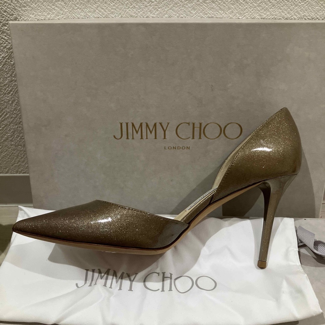 JIMMY CHOO(ジミーチュウ)の新品試着のみ ジミーチュウ パンプス グリッター 36.5 24 レディースの靴/シューズ(ハイヒール/パンプス)の商品写真
