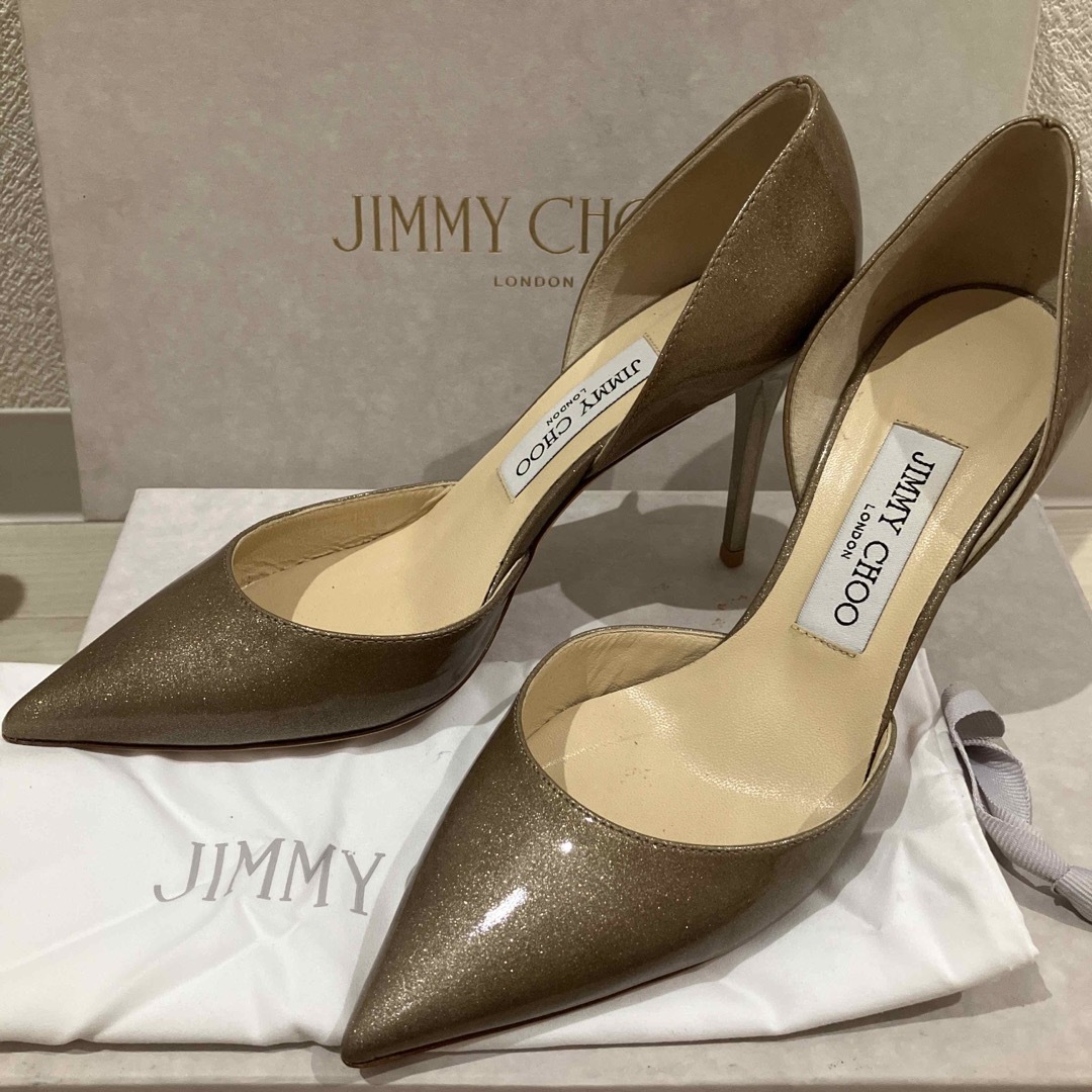 JIMMY CHOO(ジミーチュウ)の新品試着のみ ジミーチュウ パンプス グリッター 36.5 24 レディースの靴/シューズ(ハイヒール/パンプス)の商品写真