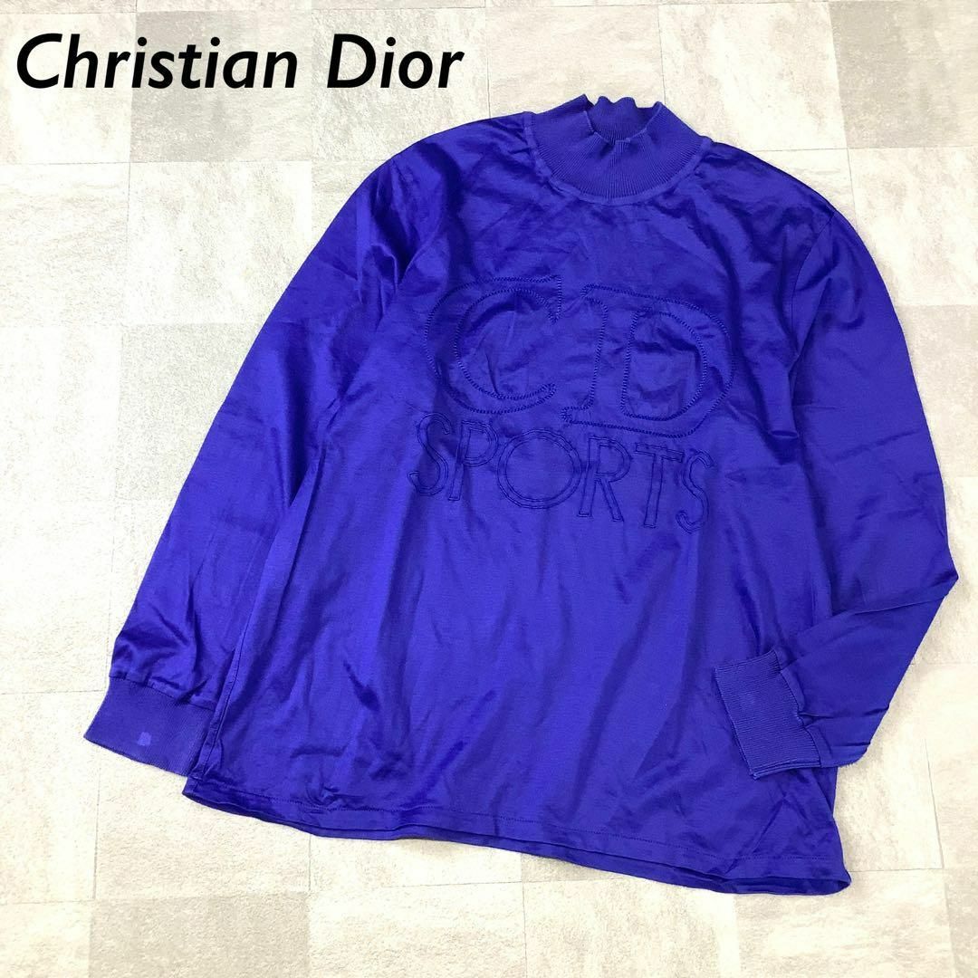 OLD Christian Dior ボトルネック ビッグ 刺繍 カットソー